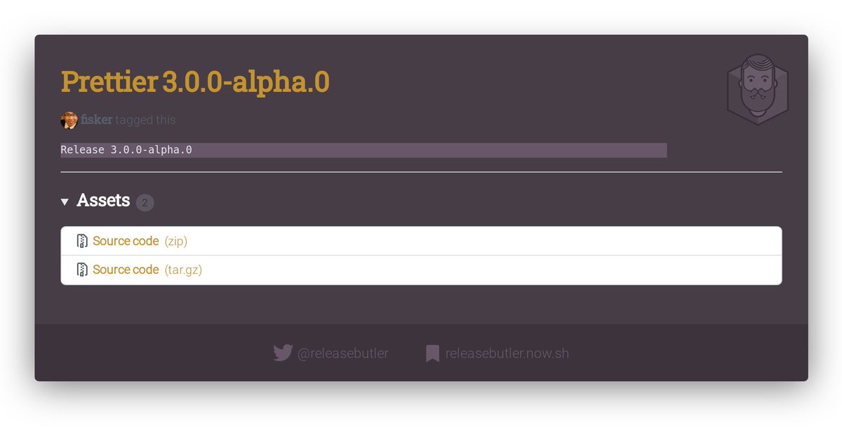releasebutler's tweet image. 🔥 New Prettier Release 🚀
  
📦 3.0.0-alpha.0 
🚧 ALPHA PRE-RELEASE

🏷️ #prettier #codestyle #tooling #release #changelog #releasebutler

🔗 github.com/prettier/prett…