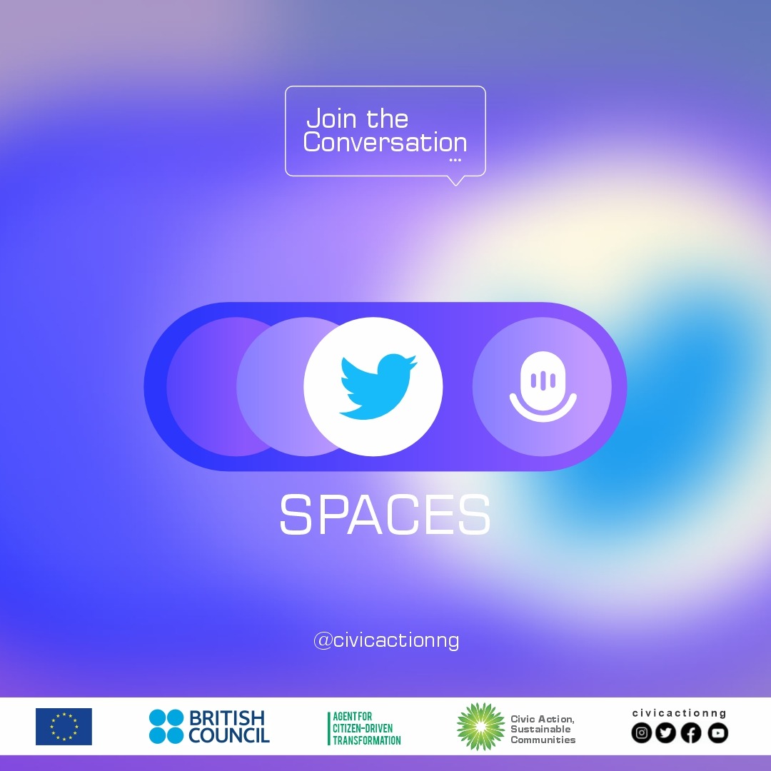 Join the Conversation to better Understand the ACT Programme; the Objectives, Strategies, Reach and Current activities with <a href="/CesdaOfficial/">CESDA Nigeria</a>
x.com/i/spaces/1vAxR…
 
Time: 8:00 PM WAT
Date: Wednesday, August 17
Venue: Twitter Space - <a href="/civicactionng/">Civic Action, Sustainable Communities</a>