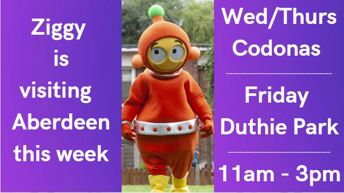 RoadSafetyNES's tweet photo. It's the last full week of the school holidays and our good friend Ziggy from @RoadSafetyScot is visiting Aberdeen this week.  If you've younger children, pop along, have some fun and learn how to stay safe when using the road. #GoSafeWithZiggy https://t.co/XPCCLUDMlF
