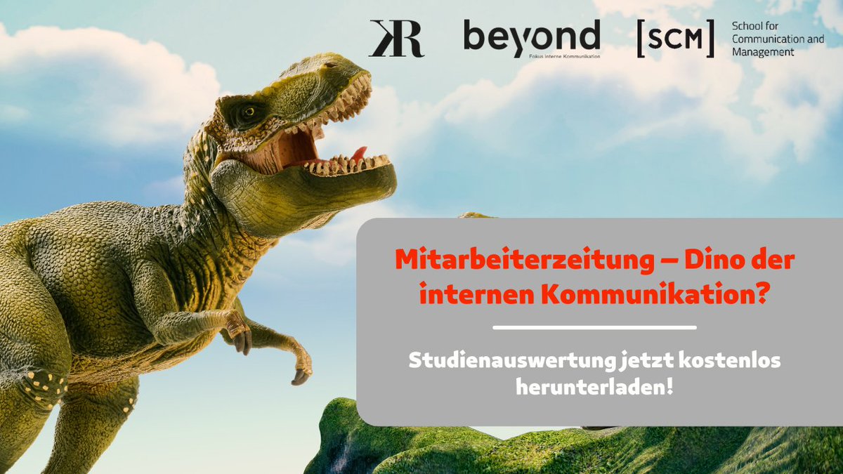 #Mitarbeiterzeitung – Dino der internen Kommunikation? 🦖

👉 Jetzt kostenlos erste Kurzauswertung der Studie downloaden: bit.ly/3w47asK. 

#internalcomms #internalcommunications