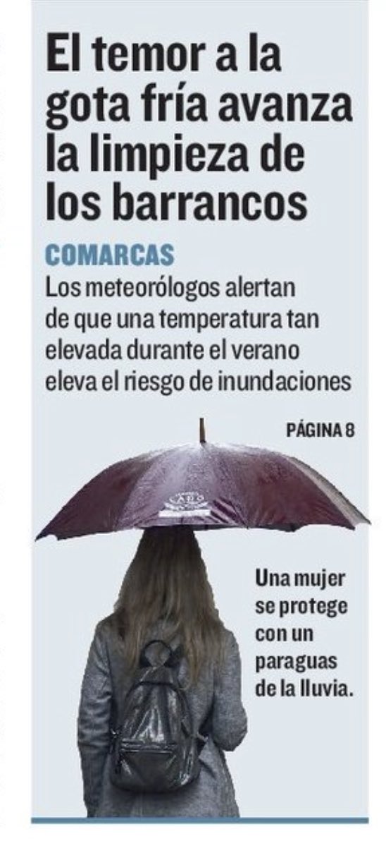 Jaumelic's tweet photo. Se “avanza la limpieza de barrancos” en la segona quinzena de l’agost. I els meteoròlegs alerten de que passarà lo de tota la vida. 
Bona previsió, immillorable predicció. #TotMoltNormal https://t.co/YunxZL0vDX