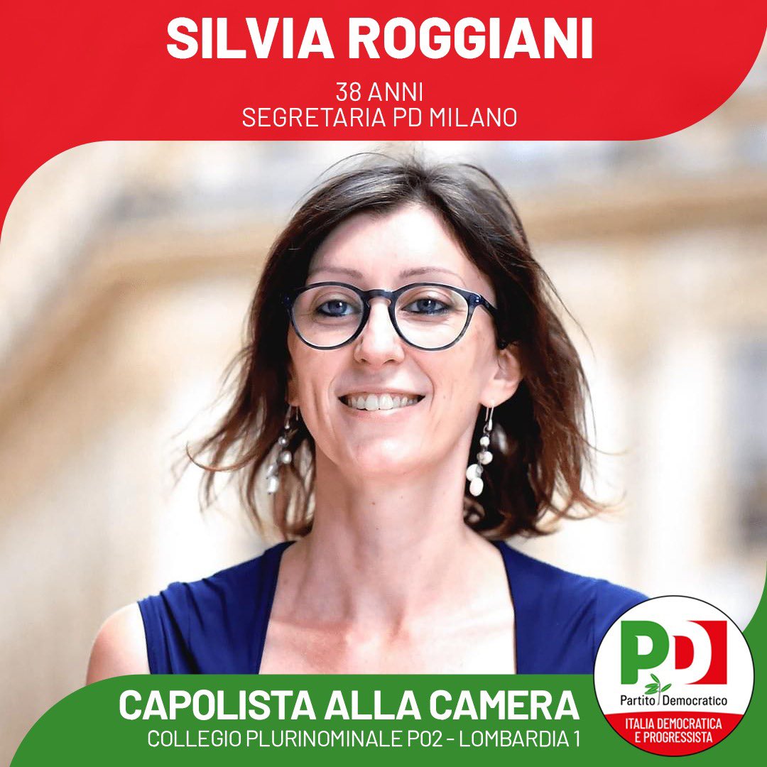 pdnetwork's tweet photo. @SilviaRoggiani, 38 anni, nata a Ferno e milanese di adozione. Per 14 anni è stata assistente europarlamentare coltivando lunga esperienza nell’ambito della legislazione europea. È Segretaria PD Milano Metropolitana. Oggi è la coordinatrice dei #volontariPD. #ElezioniPolitiche22 https://t.co/2aU61suOQx