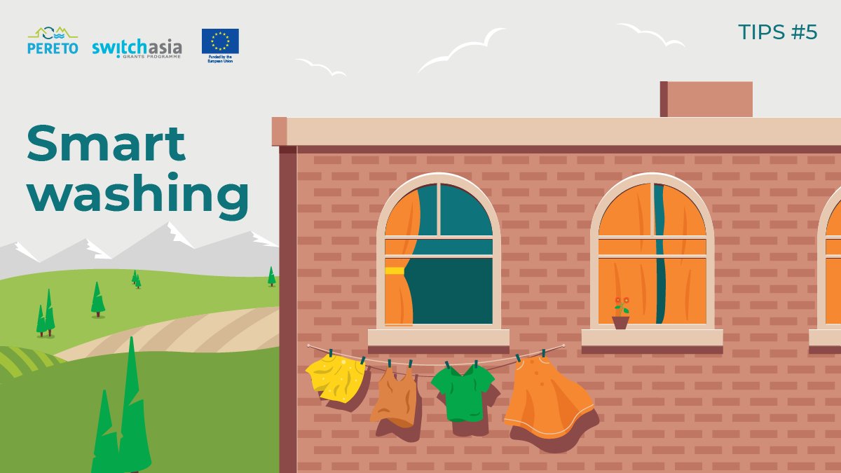 PeretoKg's tweet image. Air your not-so-dirty clothes on hanger with the window open to get rid of smells. Or, wash stains instead of washing the whole garment. Reducing your washing frequency can save electricity, water and chemicals. This also prolongs the life of your favourite clothes #smartwashing