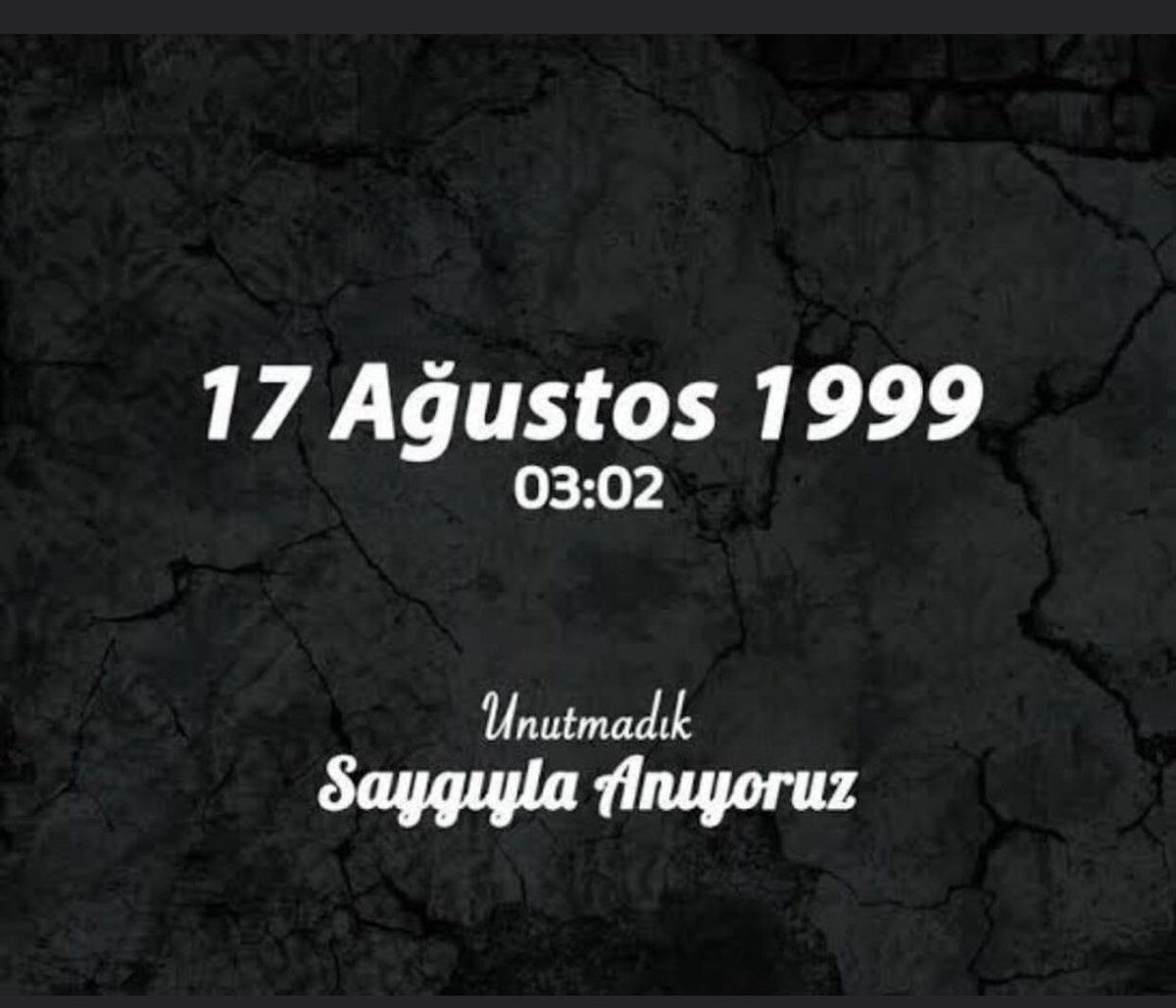 23 Yıl önce bu acıyı unutmadık Marmara depreminde hayatını kaybeden Vatandaşlarımıza Allah’ tan Rahmet diliyorum Allah bi daha göstermesin Unutmadık , Unutmayacağız  #17Agustos1999 <a href="/SilivriDernegi/">Silivri Rizeliler Derneği</a> <a href="/SinanAzder/">Sinan Abdullah Azder</a>