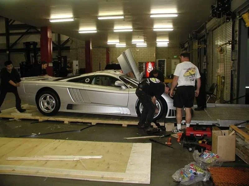S7Registry's tweet photo. On this day in history. 
22yrs ago today
The first Saleen S7 comes to America from Europe. Photos of that day being uncreated in customs
Swipe right! https://t.co/DY95X4dBlr