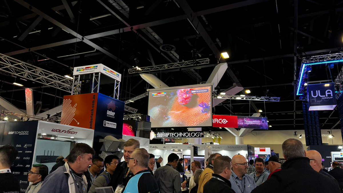 7thSenseDesign's tweet photo. Day 1 of #IntegrateExpo is underway in Sydney.
We’re supporting @dprojection demo (stand #C18) with a Pico Media Server powering a Satellite MLS projector.
Pico is also in action on the @PanasonicProAV Connect stand (#F32) powering their demo of a PT-RQ25K Series projector https://t.co/mLr6khhOYc