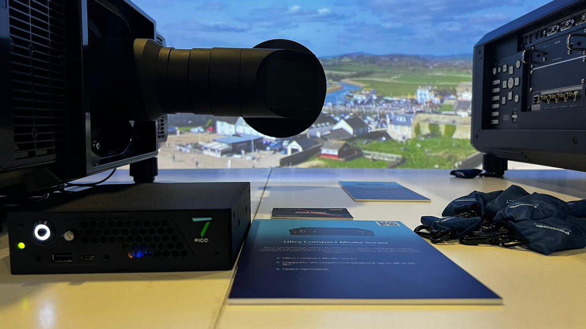 7thSenseDesign's tweet photo. Day 1 of #IntegrateExpo is underway in Sydney.
We’re supporting @dprojection demo (stand #C18) with a Pico Media Server powering a Satellite MLS projector.
Pico is also in action on the @PanasonicProAV Connect stand (#F32) powering their demo of a PT-RQ25K Series projector https://t.co/mLr6khhOYc