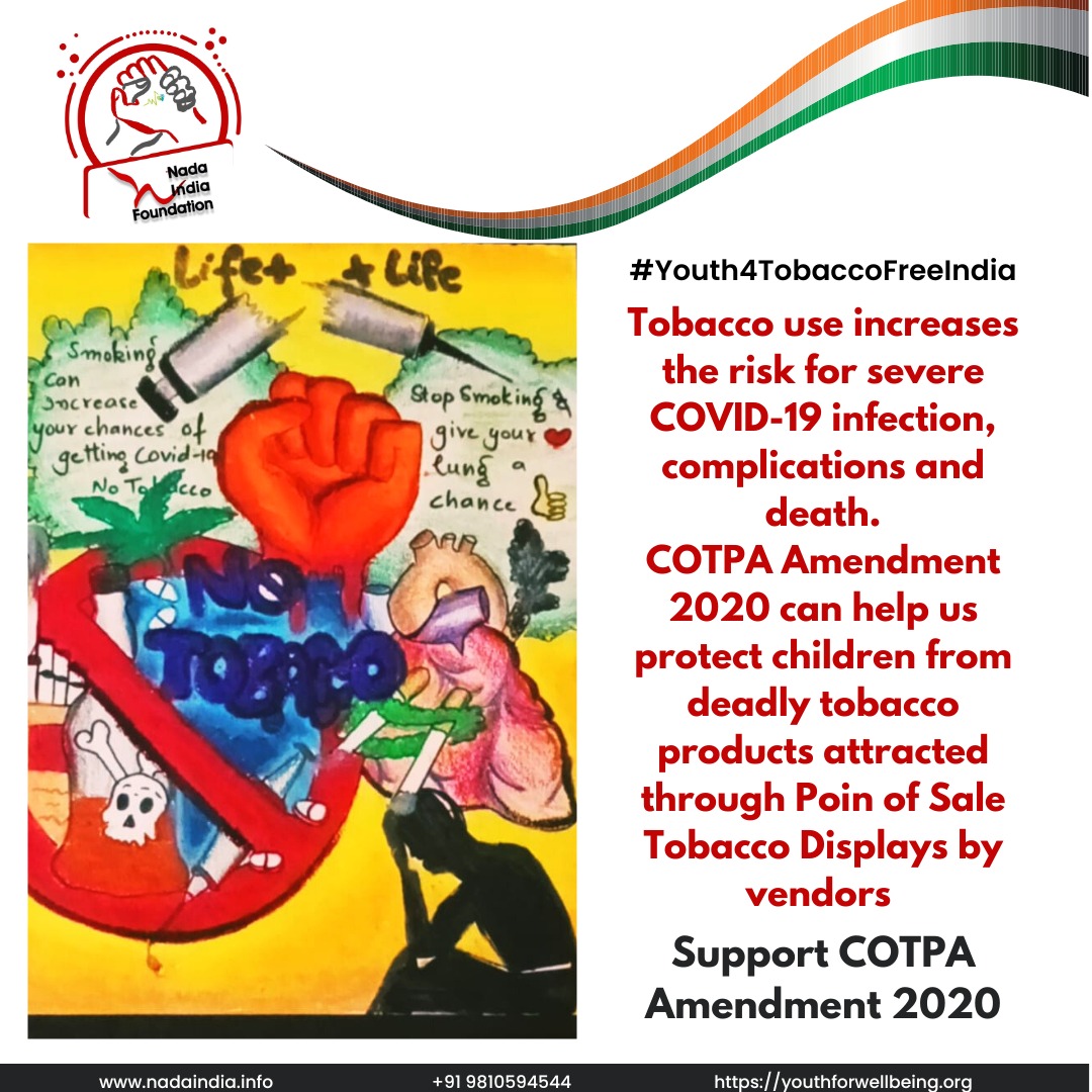 kashyap9931's tweet photo. Designated smoking areas (DSA) are a threat to our right to breathe smoke-free air in enclosed places like workplaces and restaurants. #BanDSA to protect #YoungIndia from #secondhandsmoke 
Support #COTPAAmendment2020 
#TobaccofreeIndia #Youth4TobaccofreeIndia 
@PMOIndia https://t.co/xaco5OlzXc