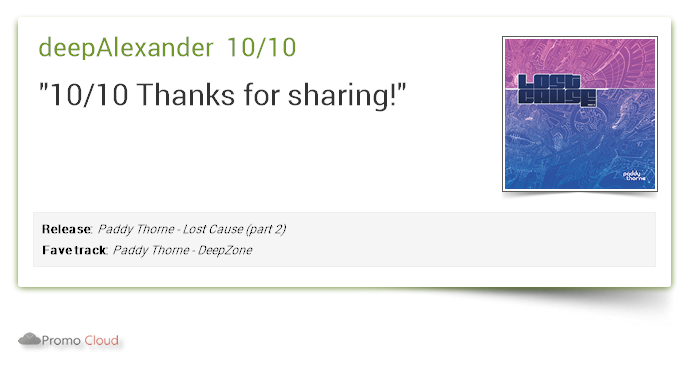 paddythorne's tweet photo. deepAlexander supports: Paddy Thorne - Lost Cause (part 2) 10/10 @paddythorne #newrelease https://t.co/I8KzKEmJ4C  @ https://t.co/9vjo2iv8nz