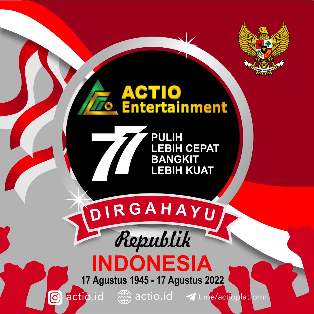 𝘿𝙞𝙧𝙜𝙖𝙝𝙖𝙮𝙪 𝙍𝙚𝙥𝙪𝙗𝙡𝙞𝙠 𝙄𝙣𝙙𝙤𝙣𝙚𝙨𝙞𝙖 𝙠𝙚 77 
𝙸𝚗𝚍𝚘𝚗𝚎𝚜𝚒𝚊
𝙿𝚞𝚕𝚒𝚑 𝚕𝚎𝚋𝚒𝚑 𝚌𝚎𝚙𝚊𝚝 
𝙱𝚊𝚗𝚐𝚔𝚒𝚝 𝚕𝚎𝚋𝚒𝚑 𝚔𝚞𝚊𝚝
YouTube : Actio Entertainment
Program2 menarik lainnya pada channel YouTube 𝘼𝙘𝙩𝙞𝙤 𝙚𝙣𝙩𝙚𝙧𝙩𝙖𝙞𝙣𝙢𝙚𝙣𝙩 #HUT77thRI