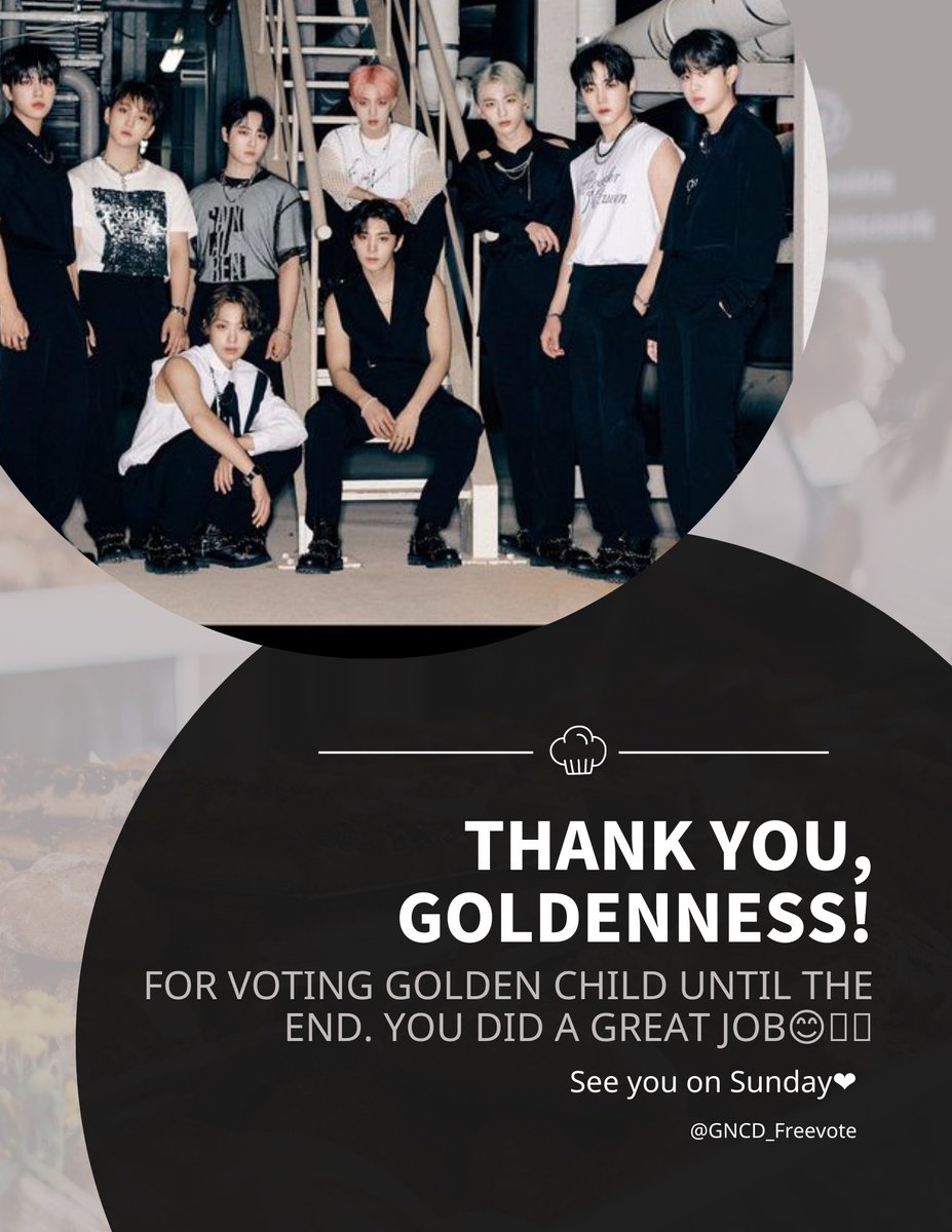 GNCD_Freevote's tweet photo. [📢]

Voting is closed! Thank you to all Goldenness for participating with all your heart. Let's pray the best result for Golden Child. See you on Sunday❤🏆 https://t.co/gEF43aIjK3