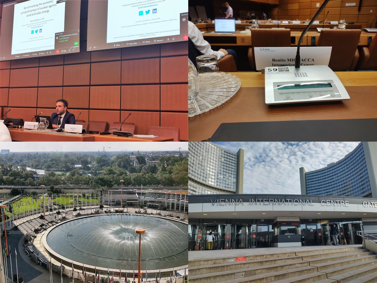 BenitoMignacca's tweet photo. It was great presenting our research at the workshop on the economic competitiveness, marketability, and bankability of micro and #SmallModularReactors, organised by @iaeaorg. Happy to see governments and the industry interested in our research @LocaGiorgio #decarbonisation https://t.co/FIi9I9WSsn