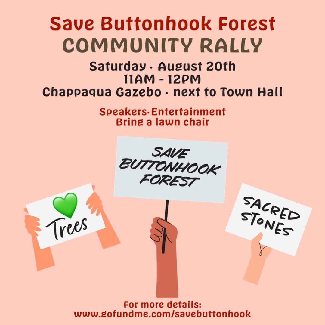 savebuttonhook's tweet photo. Rah Rah Rah Rally in Chappaqua NY ##savebuttonhook #WeAreChappaqua https://t.co/MWy4VvJ3EY