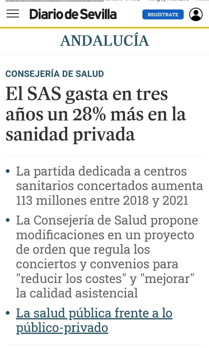 📣La <a href="/AndaluciaJunta/">Junta de Andalucía</a> y sus medios de comunicación afines te dirán que no, que los recortes✂️ y las privatizaciones💸 en servicios públicos no existen, que nos inventamos algo que comprobamos en primera persona... Pero los datos están ahí.