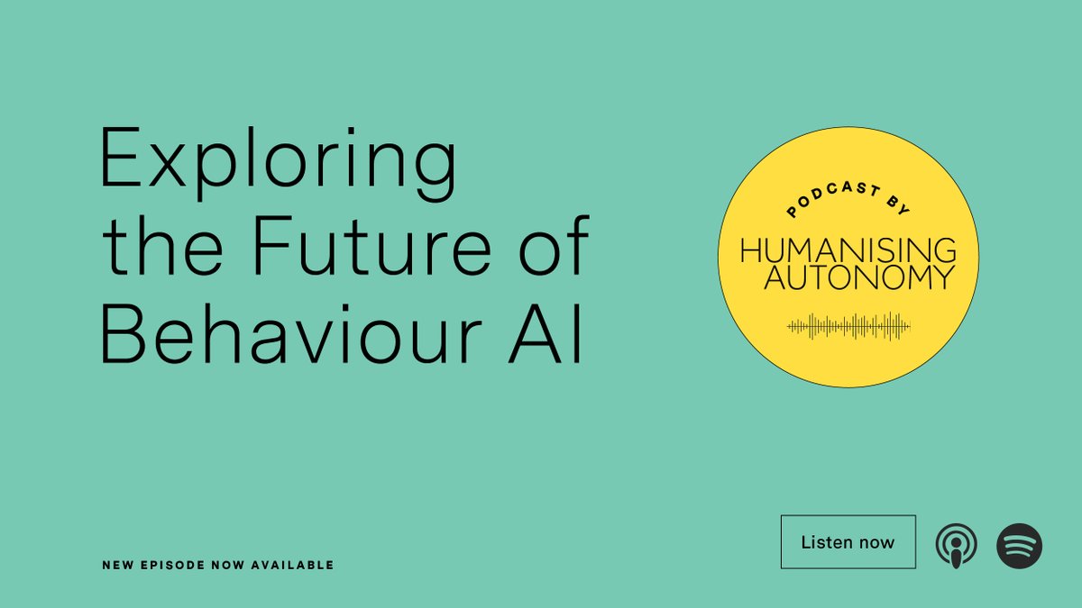 Humanising_AI's tweet photo. How can we make technology more people-centric? 
Tune in to episode 1 of The Human-Machine Interaction #podcast to explore how #BehaviourAI could enable better physical safety, productivity and experience.
Spotify - https://t.co/9A5Yi7oCTE  
Apple - https://t.co/bmPNoVRhV6 https://t.co/EdTwnkGLiI