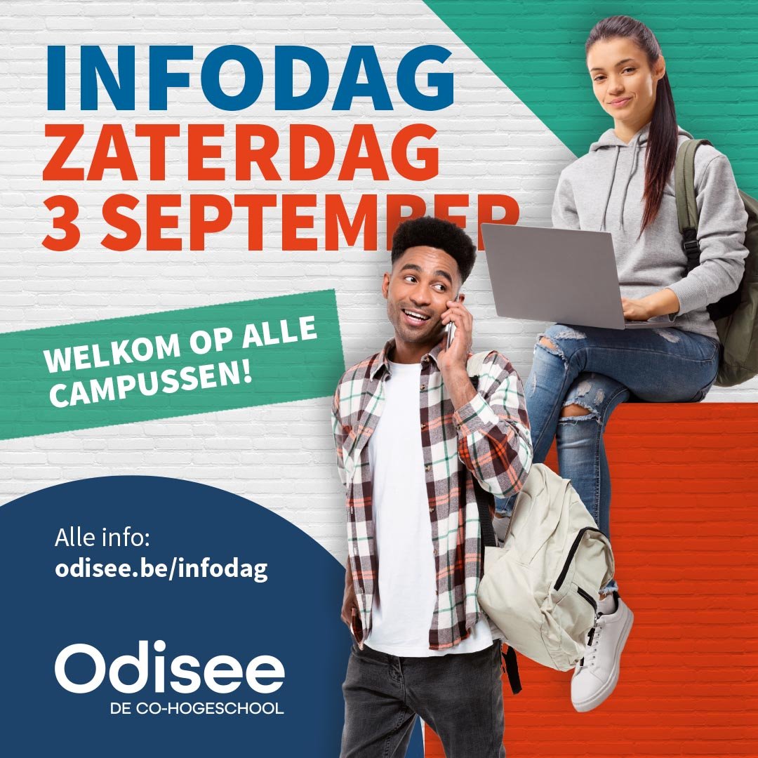 odiseehogesch's tweet photo. De allerlaatste Odisee-infodag komt er aan! 🙌
Op zaterdag 3 september tussen 9.30 en 13 u ben je welkom op alle campussen om onze opleidingen en aanpak te ontdekken. Spreek met studenten en docenten en maak zo de juiste studiekeuze! https://t.co/n8AunufQMO