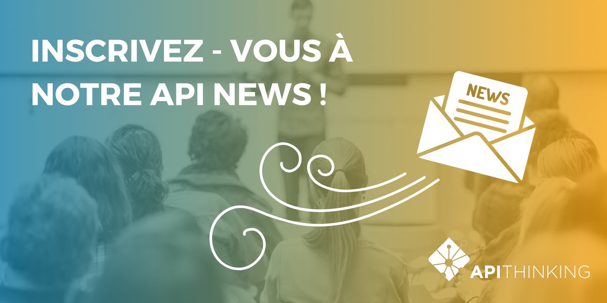 Collectif API Thinking (@apithinking) on Twitter photo La revue de presse change de format et se trouvera chaque début de mois dans votre boite mail ! 🤩
Inscrivez-vous directement via notre site internet pour la recevoir dès septembre : 
👉🏻 collectif-api-thinking.com/api-news/ La revue de presse change de format et se trouvera chaque début de mois dans votre boite mail ! 🤩
Inscrivez-vous directement via notre site internet pour la recevoir dès septembre : 
👉🏻 collectif-api-thinking.com/api-news/