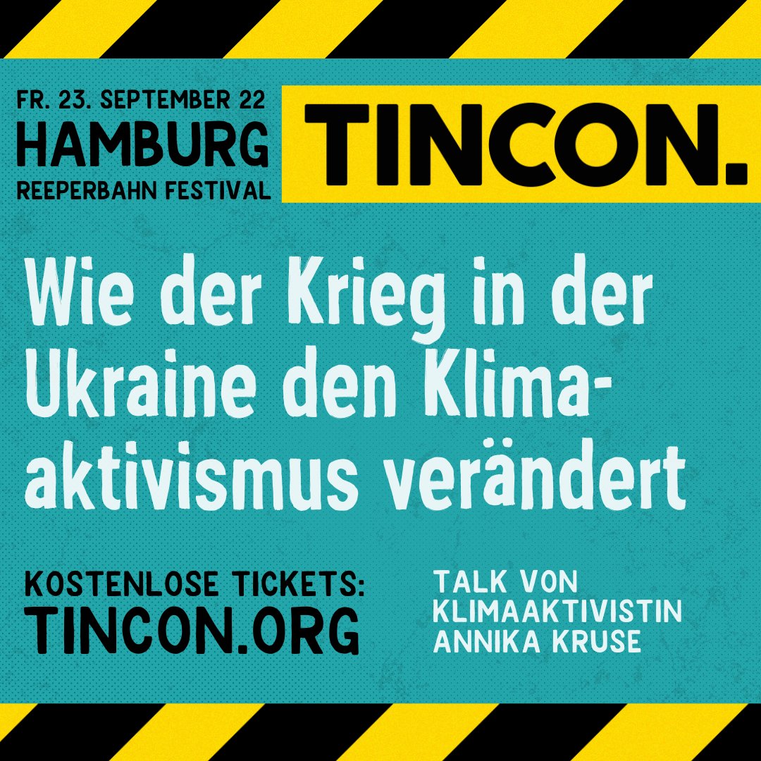 Hätte man Windkraft- und Solarausbau früher voran getrieben, hätten wir jetzt nicht so eine Angst, im Winter zu frieren. Warum Atomstrom keine Lösung ist &amp; wie der Krieg in der Ukraine den Klimaaktivismus verändert hat, erklärt <a href="/_AnnikaKruse/">Annika Kruse</a> <a href="/fff_hamburg/">Fridays for Future Hamburg ⚓️</a>
🎫tincon.org/hamburg-2022/