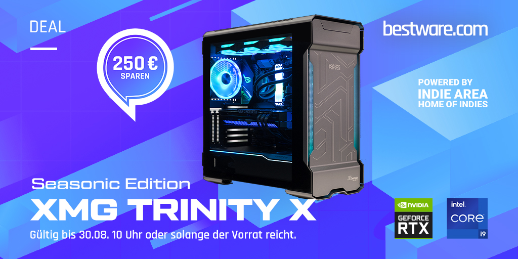 bestwarecom's tweet photo. Next-Level-Kabelmanagement dank #Seasonic CONNECT mit herausragender Performance und optimaler Kühlung - ganze 250 € günstiger? Das gibt es nur bei den #GamescomDeals!
😏 Hier konfigurieren: https://t.co/RxmANxpq3N
#bestware #XMG #XMGTRINITY #Gaming #Workstation #gamescom https://t.co/I0yrdv712B