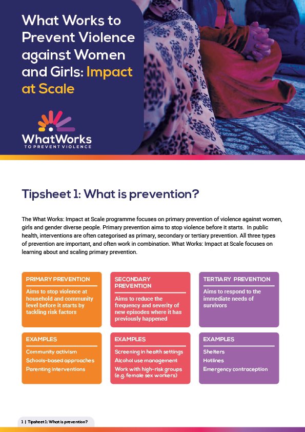 SohiniBee's tweet photo. Primary prevention aims to stop violence before it starts.
#WhatWorks2 focuses on learning abt &amp; scaling primary prevention of violence agnst women, girls &amp; gender diverse people. @WW2PreventVAWG @RaisingVoices @CARE  @SDDirect_global @INBreakthrough #Preventingviolenceispossible https://t.co/VmhqODkaO6
