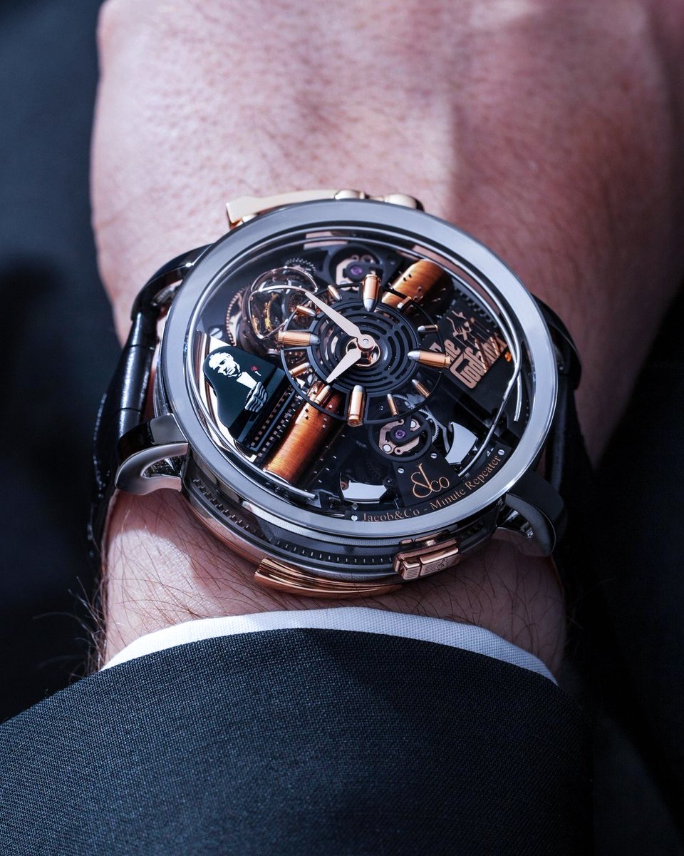 WorldtimerDiW's tweet photo. Jacob &amp; Co #捷克豹 [NEW] #OperaGodfather Minute Repeater Bullets Gray Titanium

Details: https://t.co/2pLhAnh7lm

#operaGodfather #jacobandcoOpera #hautehorology #RichardMilleWatches #jacobandco #astronomiaTourbillon https://t.co/E8qzxPYy1I