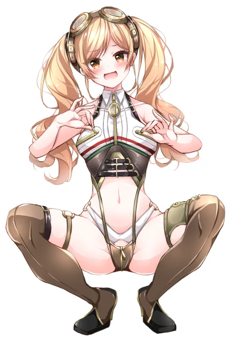 ジッパーって開けたくなるよね…? #アズールレーン#レオナルド・ダ・ヴィンチ 