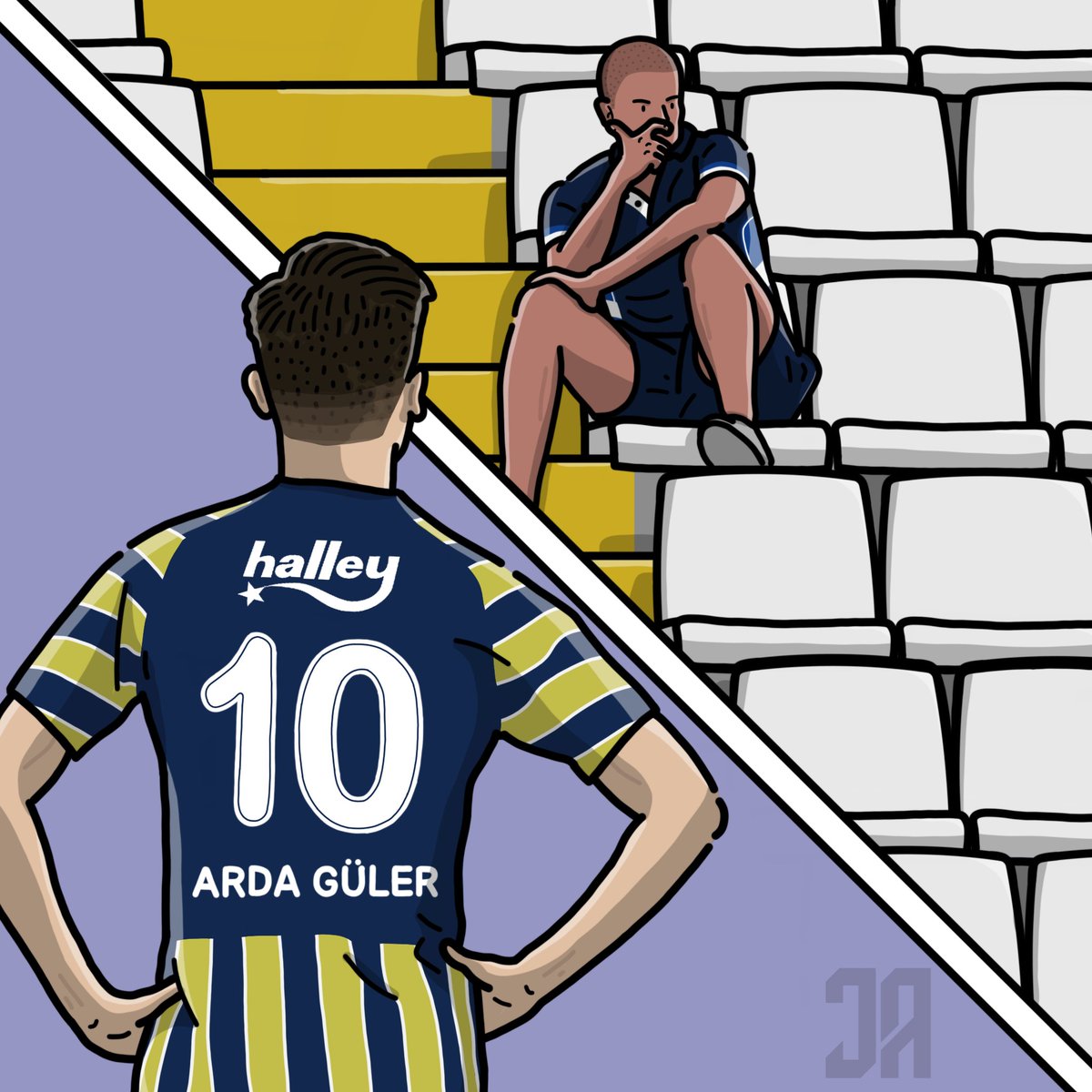 'Başka bir evrende en güzel halinle...' 🥲

#Fenerbahce #ArdaGüler #Alex #KASvFB #illustration