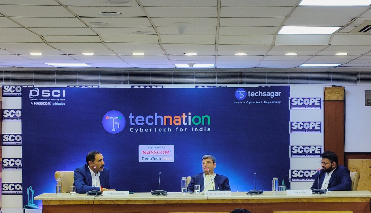 TechSagar_DSCI's tweet photo. #TechNation event continues to deliver #TrackSessions, joining us Mr. Vivek Dhawan from Omega Seiki Mobility, Dr. Rishi Mohan Bhatnagar, Aeris Communications India Pvt. Ltd and Mr. Eshan Hira from DSCI as a moderator deliberating on 'Electronic & Autonomous Mobility'. https://t.co/2DIxYnw1WH