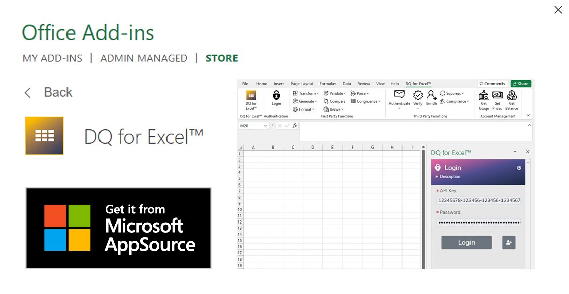 We are very excited to have had our innovative new product DQ for Excel published by Microsoft.

Available as an Excel Add-In from the Office Store or to download from Microsoft AppSource!

Download now and receive 1000 free credits upon registration 👉 bit.ly/3dGnjyA