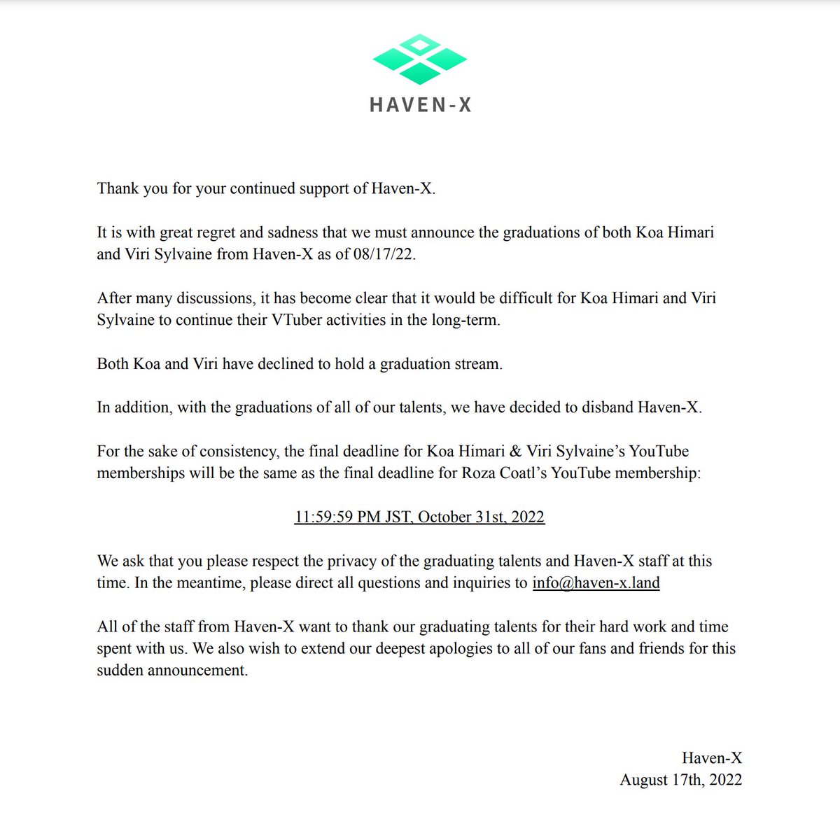 Haven-X Official tweet media