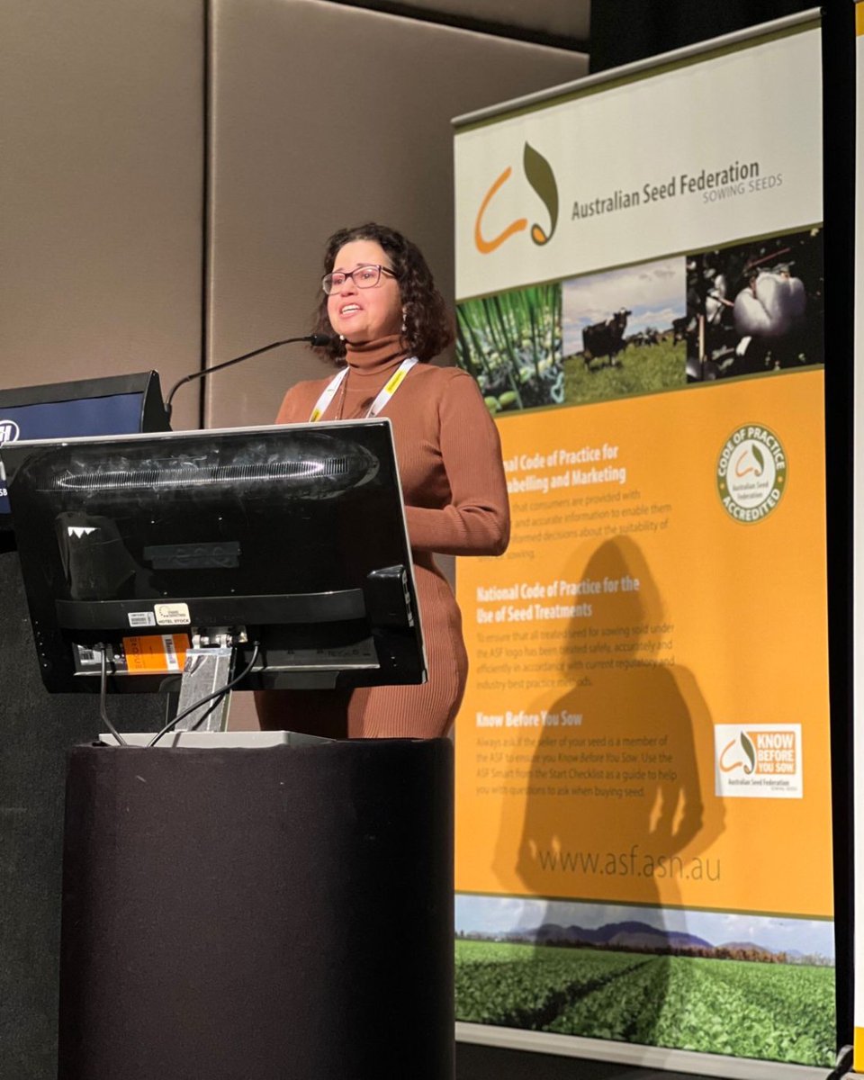 SeedFed's tweet photo. ISF's Rose Souza Richards is at the Seed Business Convention of the @AusSeedFed in Brisbane, where she presented the ISF's work on #seedhealth and other #phytosanitary matters, including the #systemsapproach to seed movement: https://t.co/UCsebcLL9q

#seedislife #ASFSeedBiz22 https://t.co/zjqvEQlAi1