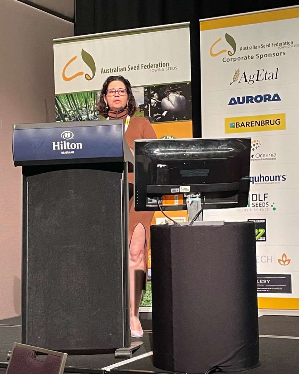 SeedFed's tweet photo. ISF's Rose Souza Richards is at the Seed Business Convention of the @AusSeedFed in Brisbane, where she presented the ISF's work on #seedhealth and other #phytosanitary matters, including the #systemsapproach to seed movement: https://t.co/UCsebcLL9q

#seedislife #ASFSeedBiz22 https://t.co/zjqvEQlAi1