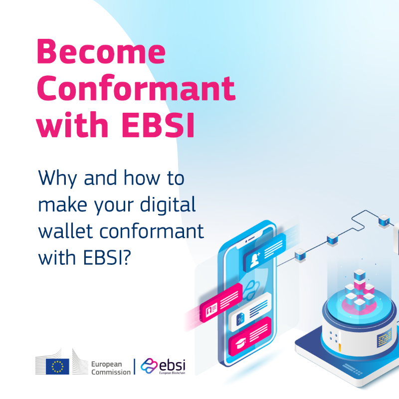 EU_EBSI's tweet photo. Becoming conformant with #EBSI comes with several benefits:

✅ Be part of a broader ecosystem;
✅ Join a community of pioneers;
✅ Get access to new communication channels!

Find out more about the 4 essential steps and documentation required. 😊 #EUBlockchain #EBSIConformant