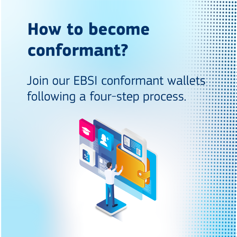 EU_EBSI's tweet photo. Becoming conformant with #EBSI comes with several benefits:

✅ Be part of a broader ecosystem;
✅ Join a community of pioneers;
✅ Get access to new communication channels!

Find out more about the 4 essential steps and documentation required. 😊 #EUBlockchain #EBSIConformant