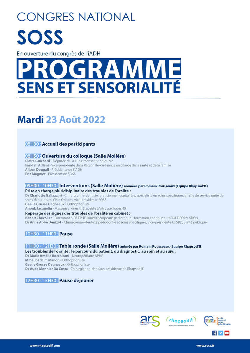 rhapsodif's tweet photo. Rendez-vous le mardi 23 août 2022 pour le Colloque SOSS qui se tiendra à Issy-Les-Moulineaux.
Professionnels et usagers sont les bienvenus, 
pour témoigner de nos dynamiques et montrer notre force de conviction dans notre vision plus inclusive de notre société. https://t.co/4mCxVIaWtj