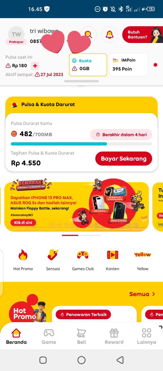 bowonde14's tweet photo. @IndosatCare Tolong donk min msak iya saya jadi hutang smaa indosat ..tolong bantu proses kenapa bisa hilang.. https://t.co/pyxd9GbulT