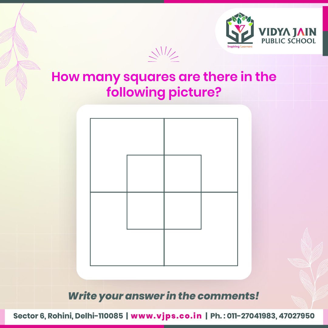 vidyajainschool's tweet photo. Do not cheat, it is a very easy question, just think! ๐
Comment down your answer ๐๐ป๐๐ป๐๐ป
#mathsquiz #mathsfun #puzzle #trick #test #skills #mathsgames #riddles #mathsdaily #sums #solutions #solve #mind #VJPS https://t.co/V0IzvqFCL1