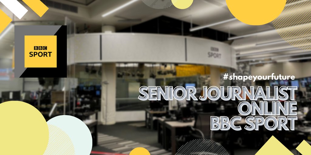 BBCSportJobs's tweet photo. We are looking for a really good sub to take a senior journalist role on the #bbcsport website. https://t.co/Erx4cZwUYB #shapeyourfuture #journojobs #journalistjobs #journalist @BBCCareers @CisionJobs @weblackjournos @journoresources @WIJ_UK @journalism_jobs https://t.co/sz51aA0vNA