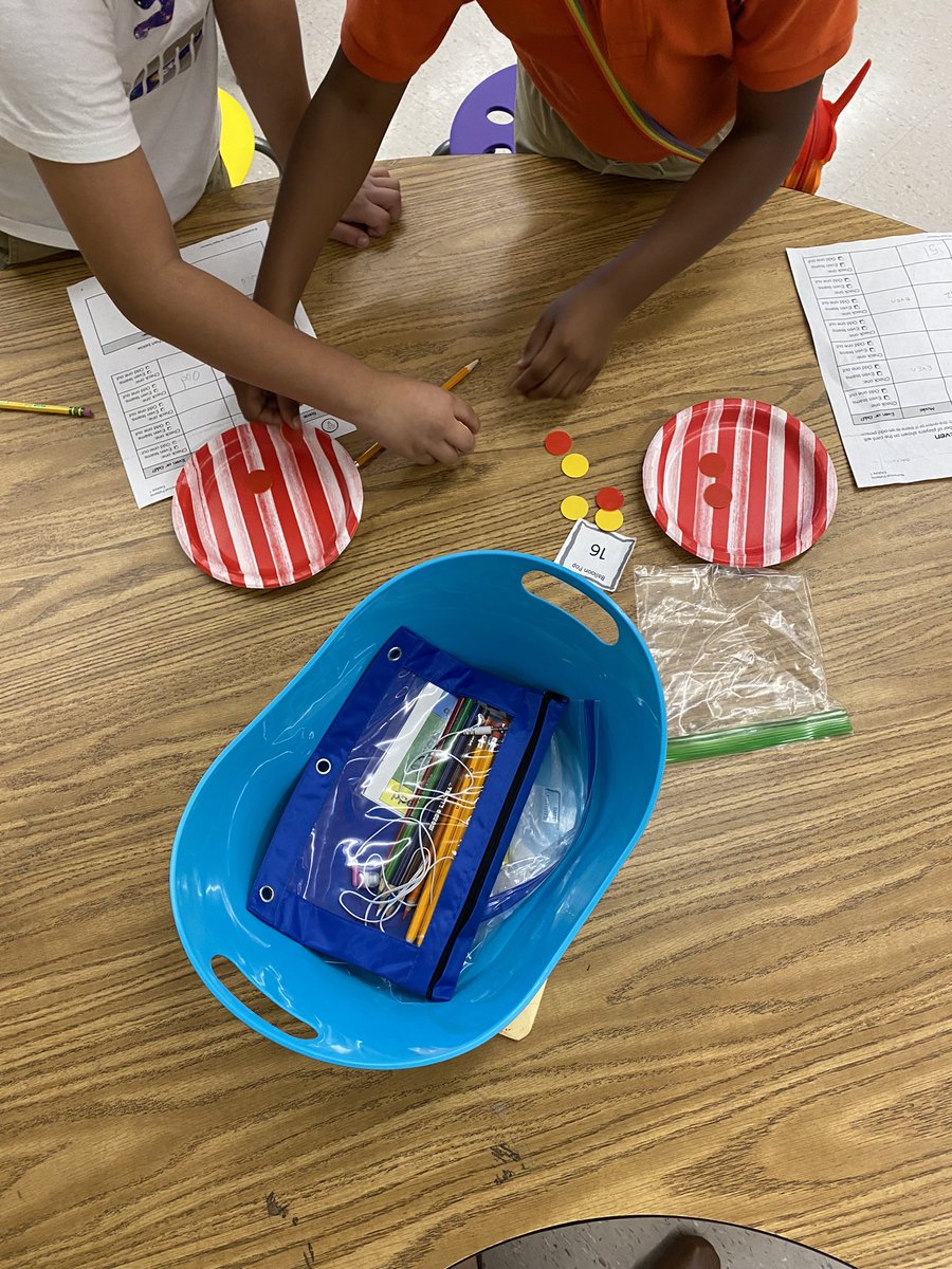 Exploring odd and even numbers in class. Students rotated through stations and then we discussed what patterns they noticed.