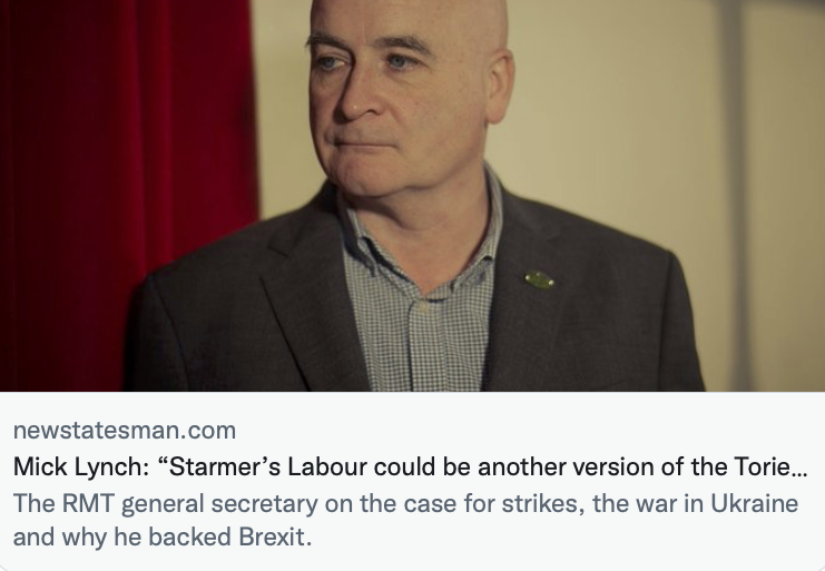 AlexTaylorNews's tweet photo. "Free movement of labour doesn't help anyone" says RMT Gen Sec Mick Lynch on why he backed Brexit
Being free to work all over the more prosperous continent deffo helped me and many others when UK was sick man of Europe in early 80s
Looks like we're heading back there fast ... https://t.co/RC0p3ZmFc7