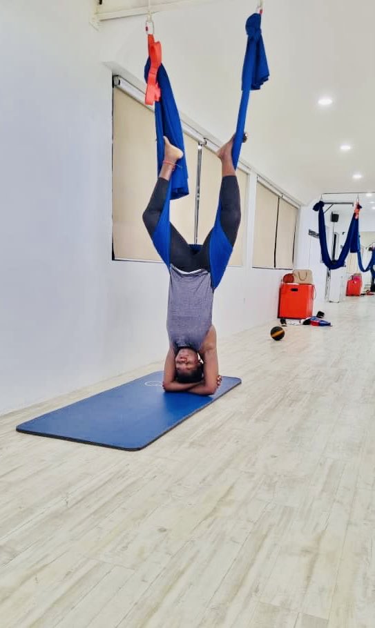 lotus_elder's tweet photo. There is a beauty In trying new things and learning to play again. Sometimes adulting has us forgetting that we are just big children who loved hanging upside down once. @elainedd4 we thank you for the aerial@yoga experience! #Trysomething new #upsidedown chronicles https://t.co/JdvZQ7UQu7