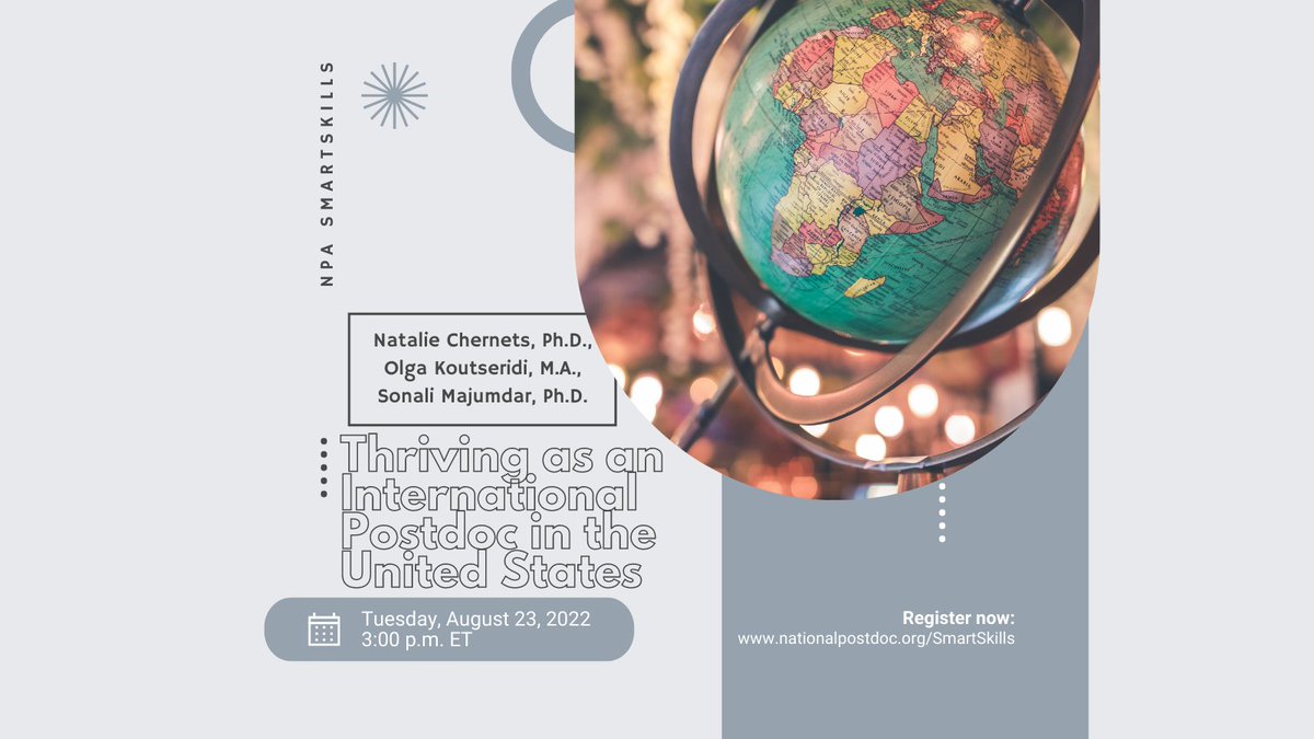nationalpostdoc's tweet image. In this workshop, we will introduce a framework for thriving as international postdocs. This framework will provide approaches for seeking information, resources, mentorship, &amp;amp; communities of support to identify and achieve professional and personal goals ow.ly/3z4I50Kk5Mu