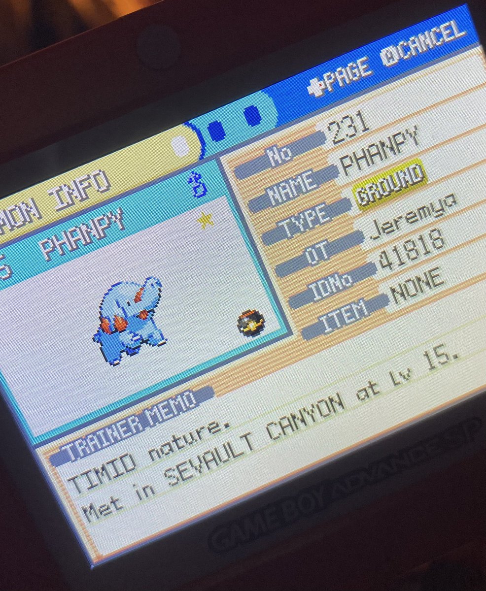 jmiyaj_hunts's tweet photo. After a light 40746 re’s my first phase in the sevault canyon ends with a Phanpy 
#ShinyPokemon #overodds https://t.co/e19gXYsvCS