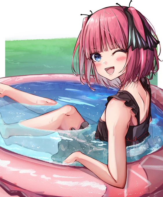 夏休み中の二乃ちゃん!描きましたー!#五等分の花嫁 #イラスト 