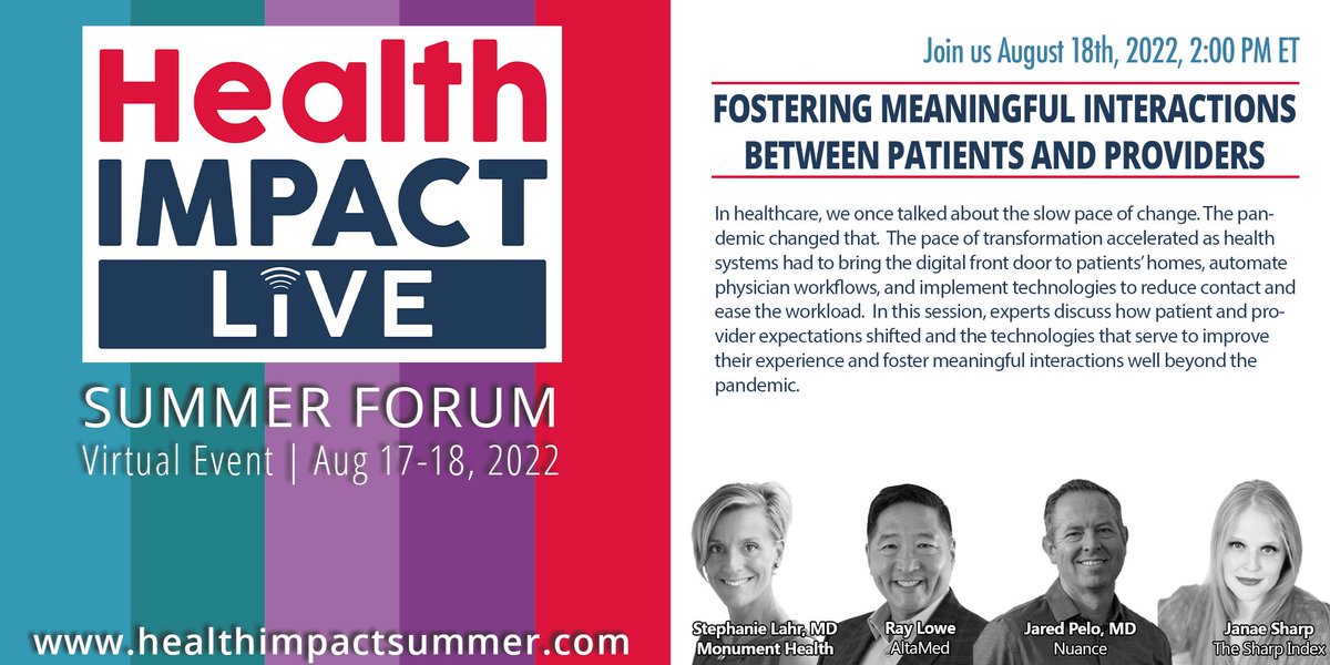 Does your hospital have budget for the technology you want to use? 
Join us tomorrow 2 PM ET to hear Jared Pelo, MD Stephanie Lahr MD Ray Lowe and Janae Sharp discuss technology and care.
<a href="/NuanceInc/">Nuance Communications</a> <a href="/SharpIndex/">Sharp Index</a> <a href="/AltaMedHealthS/">AltaMed Health Services</a> <a href="/SJLahr/">Stephanie Lahr</a> 

bit.ly/HISPatientsPro…