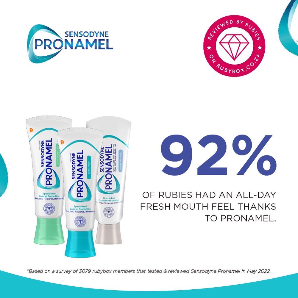 rubybox_beauty's tweet photo. Protect your teeth against acid and cavities, rebuild enamel strength and relieve sensitive teeth with Sensodyne Pronamel! Have you tried it? 🦷🪥
#rubyboxsensodynepronamel #hellopronamel #goodbyeweakenedenamel #iswhatyoueateatingyourenamel https://t.co/lTM49ilhQH