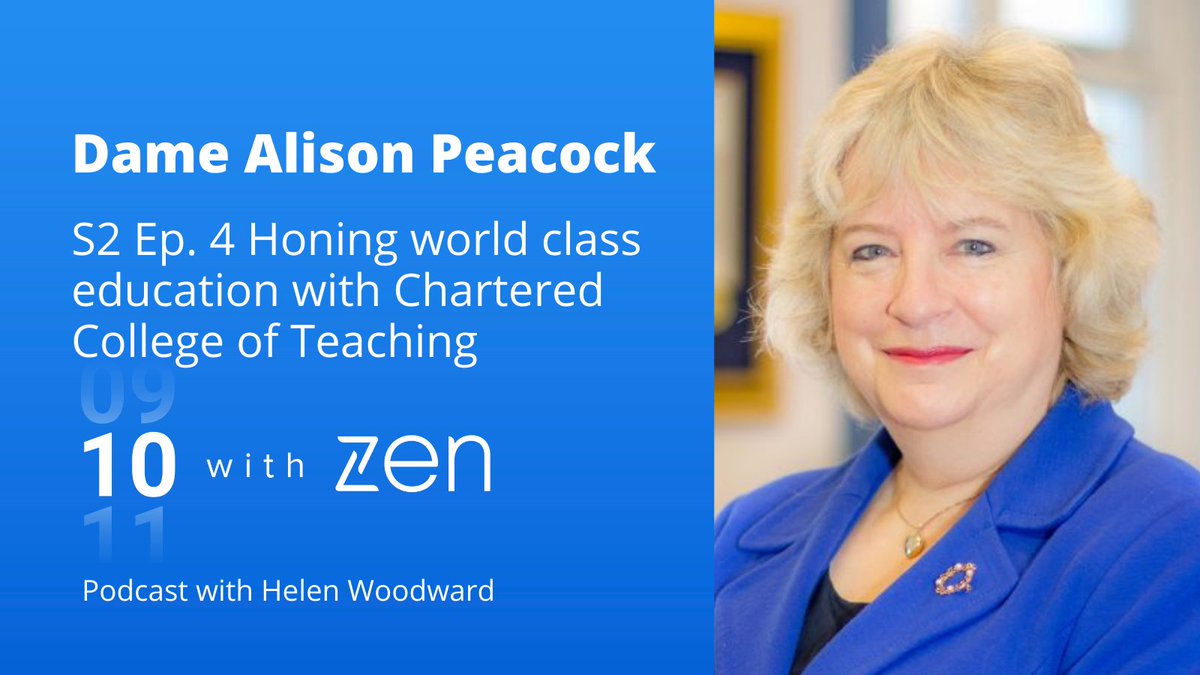 ZenEducate's tweet photo. @AlisonMPeacock is CEO of @CharteredColl.

She tells us about the Chartered College of Teaching, who it’s for, and why it matters in our #10withZen podcast 🎧
https://t.co/1XPMCX0Fcm

#Podcast #Teaching #SLTchat #UKedChat #PrimaryEd #SecondaryEd https://t.co/Jh8j0gT9P4