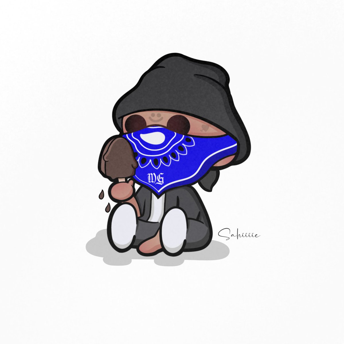 I’m a bit cooked, so we’re doing the same pose as yesterday. Day 4/30 of fan art. 

Another suggestion from discord. I wanna do more MG art.