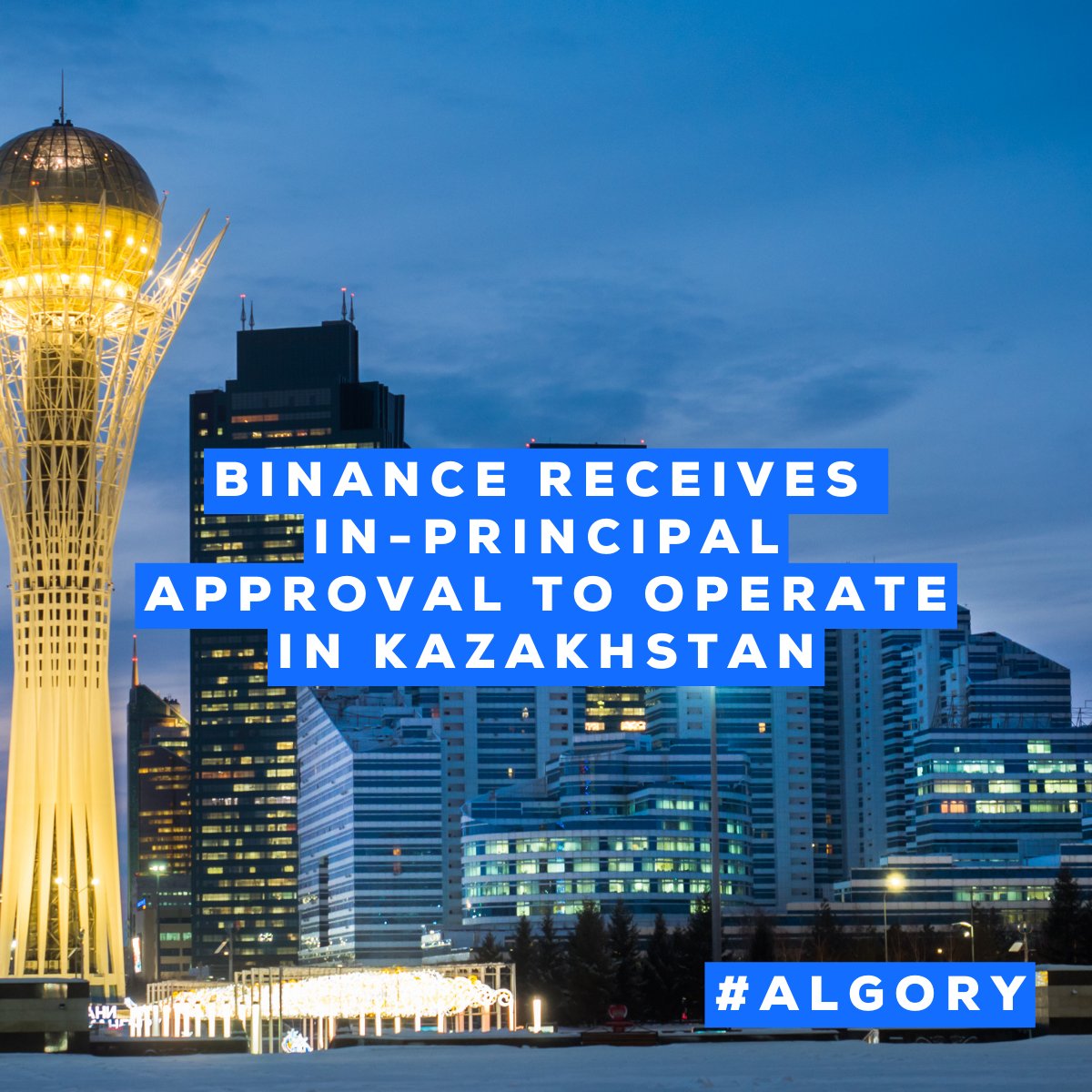 AlgoryProject's tweet photo. Binance has received in-principal approval to operate a digital asset trading facility and provide custody services in Kazakhstan, it is still required to complete a full application before it can begin operating.
Read on: https://t.co/2XWH6w0YNQ
#binance #cryptotrading #algory https://t.co/sL5ATwDlEZ