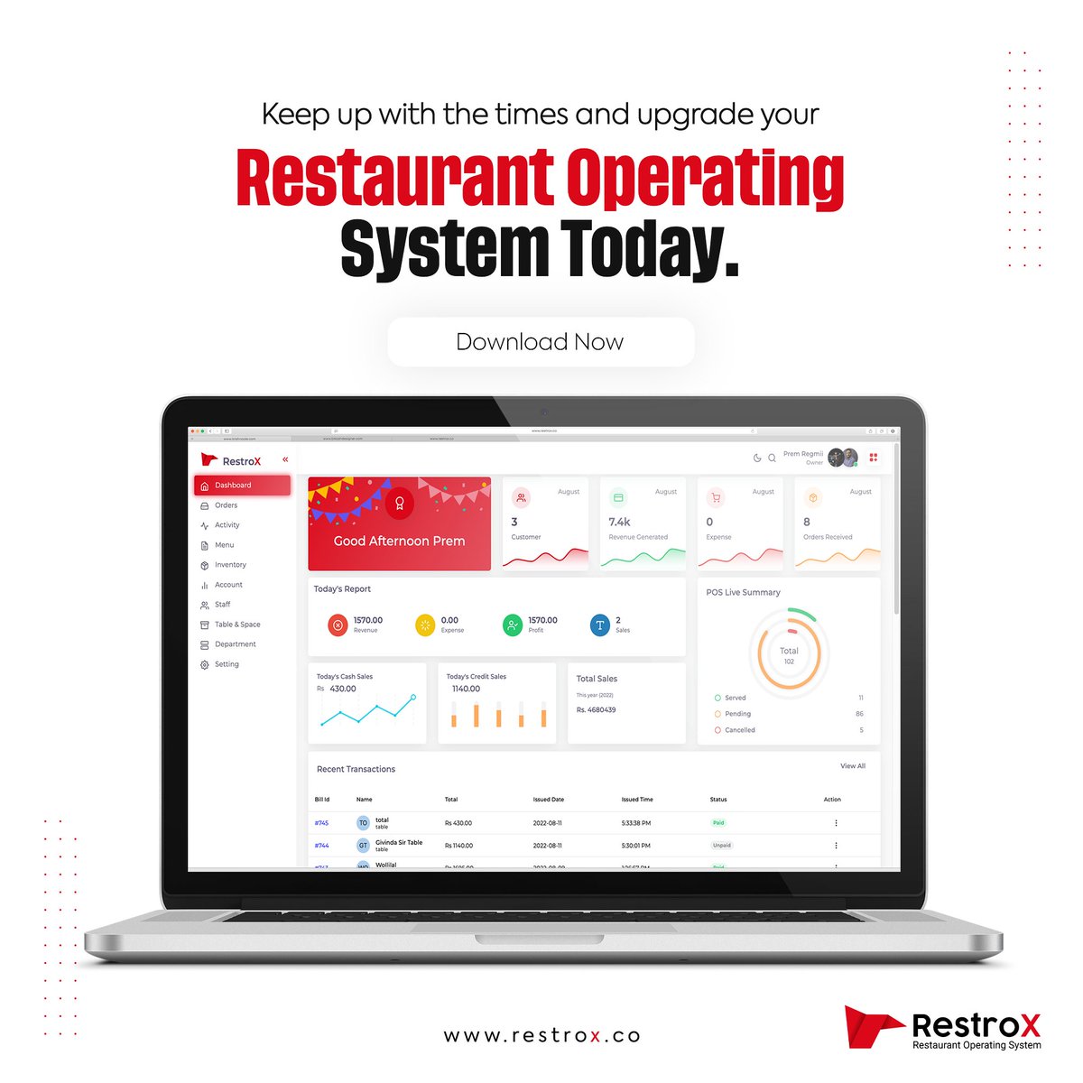RestroX_'s tweet photo. It's time for a #change.
Now keep up it the times and upgrade to your restaurant operating system.
#DOWNLOAD NOW!
RestroX: Your ultimate restaurant operating system
https://t.co/IhoyfWEXNk
#Free #DownloadNow #restroX
#restaurantoperatingsystem #exclusivefeatures #ultimatesystem https://t.co/oNtT7Jr9pT